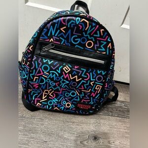 Stranger Things Netflix Funko 80s Retro pattern colorful mini backpack